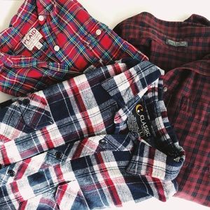 Flannel Bundle - “Holiday Reds”